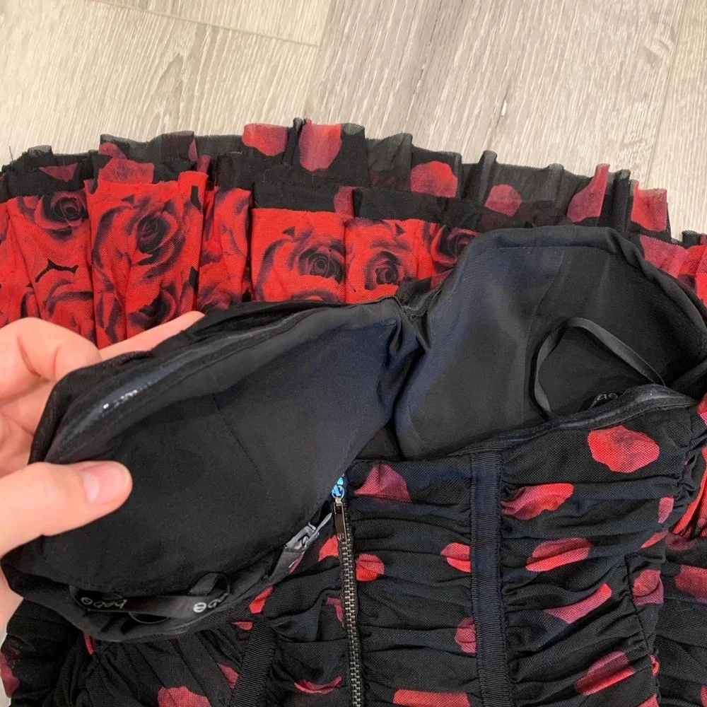 Bebe Strapless Ruffled Mini Dress - Picture 5 of 6